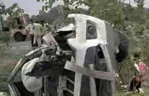 बिहार एसटीएफ की गाड़ी रतलाम में एक्सप्रेसवे पर पलटी, दो जवानों की मौत