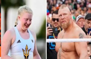 WWE के दिग्गज ब्रॉक लेस्नर की बेटी माया लेस्नर ने आउटडोर ट्रैक एंड फील्ड चैंपियनशिप में शॉट पुट जीता