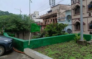 हमीदिया हॉस्पिटल में अतिक्रमण का मामला मुख्यमंत्री तक पहुंचा, हरा रंग पोत कर लगाये धार्मिक झंडे