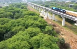 कटनी: एशिया के सबसे बड़े रेल ब्रिज पर सफल स्पीड ट्रायल, दौड़ी 2 इंजन और 11 बोगियों की ट्रेन