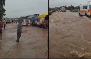 MP में मूसलाधार बारिश का कहर, इंदौर-इच्छापुर हाईवे पर घंटों फंसे वाहन