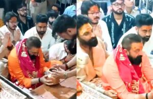 संजय दत्त ने उज्जैन के महाकालेश्वर मंदिर में टेका माथा, भस्म आरती में हुए शामिल