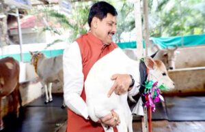 मुख्यमंत्री डॉ. यादव ने नवजात बछिया का किया नामकरण