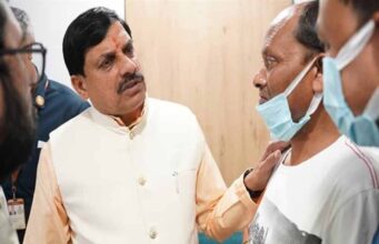 मुख्यमंत्री डॉ. यादव प्रभावित बच्चों के स्वास्थ्य का हालचाल जानने पहुंचे नागपुर