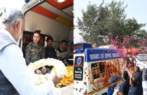 नक्सली मुठभेड़ में शहीद आशीष शर्मा को दी गई अंतिम सलामी, कैबिनेट मंत्री प्रहलाद पटेल ने अर्पित की श्रद्धांजलि