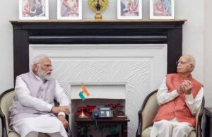 पीएम मोदी ने दी बधाई: लालकृष्ण आडवाणी के 98वें जन्मदिन पर पहुंचे उनके आवास