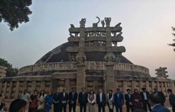 आसियान देशों के प्रतिनिधियों ने यूनेस्को विश्व धरोहर स्थल सांची का किया भ्रमण
