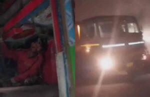 रीवा-प्रयागराज हाईवे पर भीषण हादसा: ट्रक-ट्रेलर की टक्कर, 5 घंटे बाद गैस कटर से निकाली गई ड्राइवर की जान