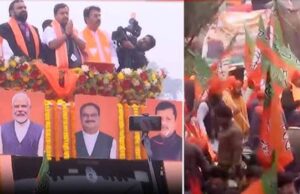 पटना में भाजपा कार्यकारी अध्यक्ष का भव्य रोड शो, हाथी-घोड़ा और बुलडोजर के साथ हुआ जोरदार स्वागत