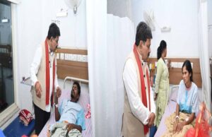 उपमुख्यमंत्री श्री विजय शर्मा ने आईईडी ब्लास्ट में घायल जवानों से अस्पताल में की मुलाकात