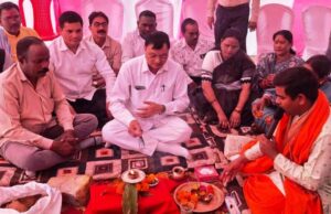 उद्योग मंत्री लखनलाल देवांगन ने 1.58 करोड़ के विकास कार्यों का किया भूमिपूजन व लोकार्पण
