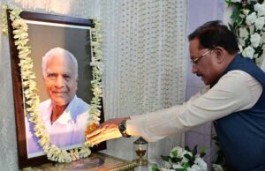 मुख्यमंत्री विष्णुदेव साय ने लोकतंत्र सेनानी स्वर्गीय महावीर प्रसाद जैन को दी श्रद्धांजलि