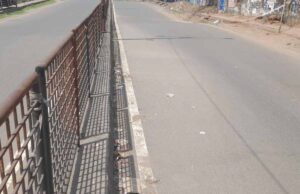 धनबाद में भू-धंसान से दहशत, केंदुआ मुख्य मार्ग पर सड़क धंसी