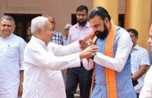 कंधे पर हाथ, चेहरे पर मुस्कान: CM सम्राट और नीतीश की पहली मुलाकात की खास तस्वीर