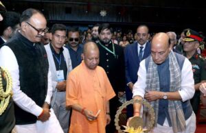 टाइम्स सम्मान-2026 में रक्षा मंत्री राजनाथ सिंह के साथ सम्मिलित हुए मुख्यमंत्री योगी आदित्यनाथ
