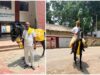 साहिबगंज में अनोखी पहल: घोड़े पर ऑफिस पहुंचे जिला परिषद उपाध्यक्ष, दिया ईंधन बचत का संदेश