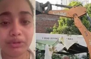 लखनऊ: सैलून मैनेजर रत्ना सिंह सुसाइड केस में आरोपी के अपार्टमेंट पर चला बुलडोजर