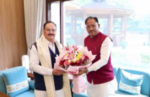 CM साय ने जेपी नड्डा से की मुलाकात, स्वास्थ्य सेवाओं और खाद-बीज उपलब्धता पर हुई अहम चर्चा