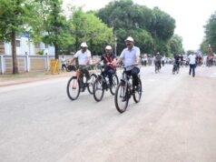 उप मुख्यमंत्री अरुण साव ने सायकल चलाकर फिट रहने और पर्यावरण संरक्षण का दिया संदेश