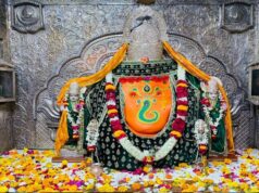 खजराना गणेश मंदिर में स्वर्णिम श्रृंगार, गणेशजी के साथ रिद्धि-सिद्धि भी पहनेंगी सोने के मुकुट