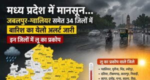 मध्य प्रदेश में मानसून की दस्तक, 34 जिलों में बारिश का येलो अलर्ट जारी