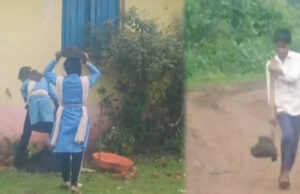 एक पेड़ माँ के नाम के लिए नाला पार कर रहे थे नौनिहाल