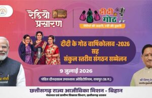 माननीय मुख्यमंत्री महोदय की गरिमामयी उपस्थिति में मनाया जाएगा “दीदी के गोठ” का वार्षिकोत्सव